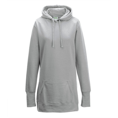 Hoodie Lång Dam Grå