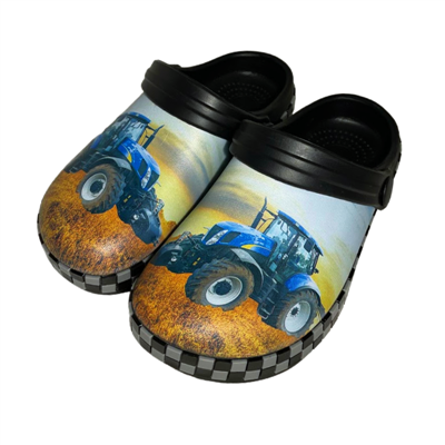 Plasttofflor Blå Traktor New