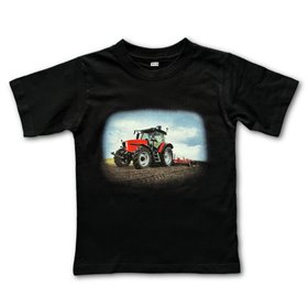 T-shirt Röd Traktor på åker