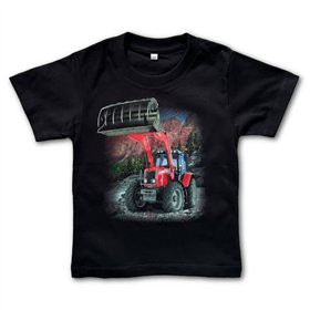 T-shirt Röd Traktor i natur