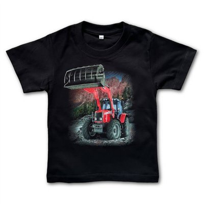 T-shirt Röd Traktor i natur