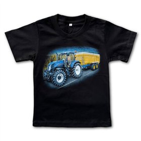 T-shirt Blå Traktor med släp